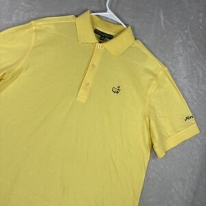 Masters Collection Golf Shirt Mens Med Yellow Augusta National Polo